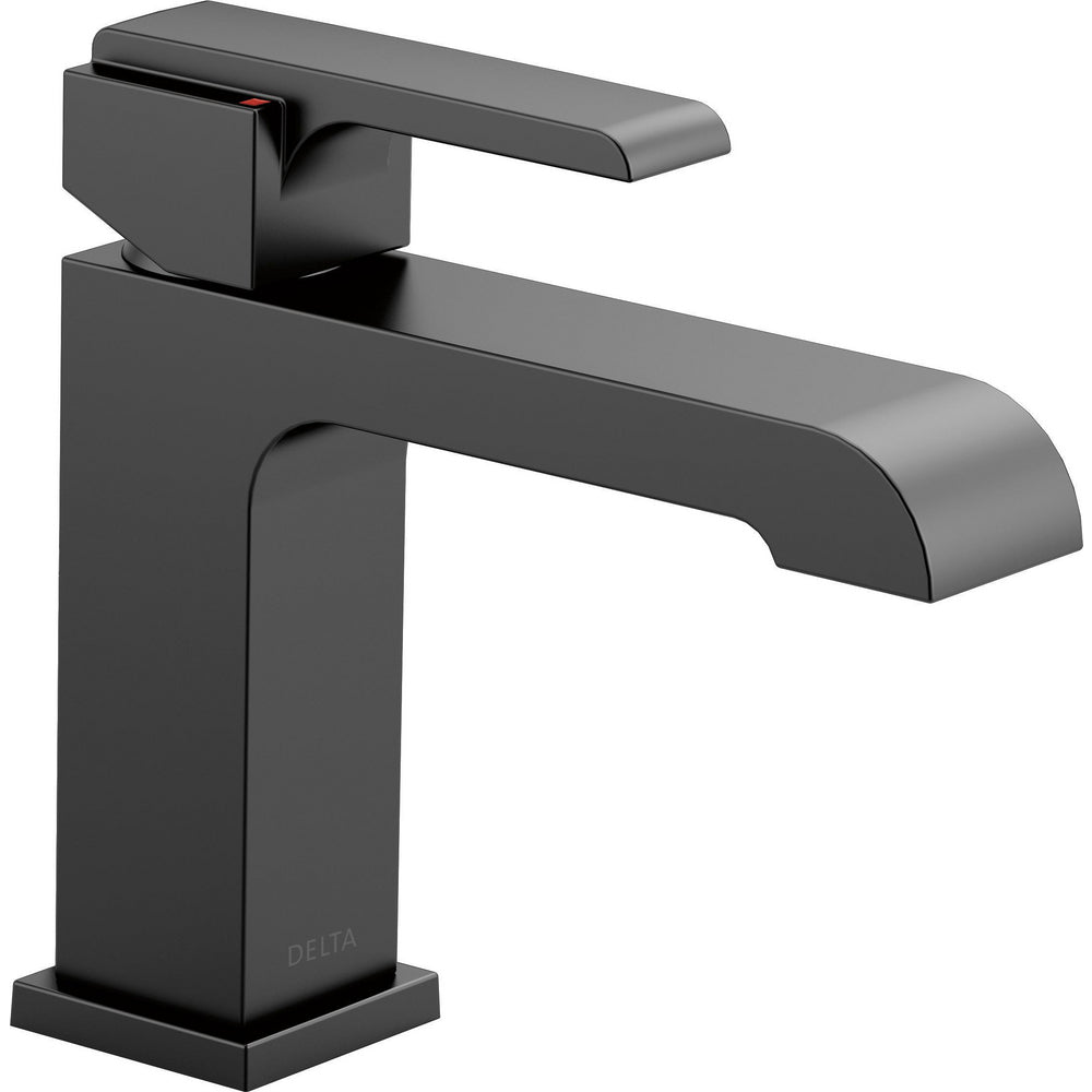 Delta Robinet de salle de bains à poignée unique ARA - Noir mat (avec bonde  mécanique) – Renoz