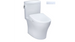 Toto Aquia IV Cube - Washlet + S7 Two-piece Toilet - 1.28 GPF & 0.9 GPF