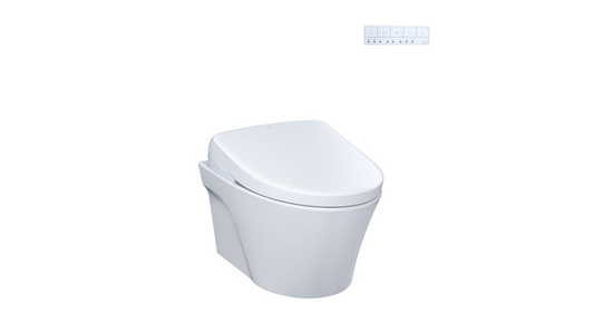 Toto AP Washlet + S7A Wall-Hung Toilet 1.28 & 0.9 GPF Auto Flush