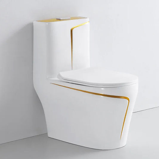 Renoz Toilet  1 Pc SA2378 White and Gold