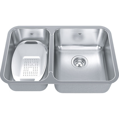 Kindred Steel Queen 26.87" x 17.75" Double Bowl Undermount 20 Gauge Kitchen Sink Stainless Steel - Renoz