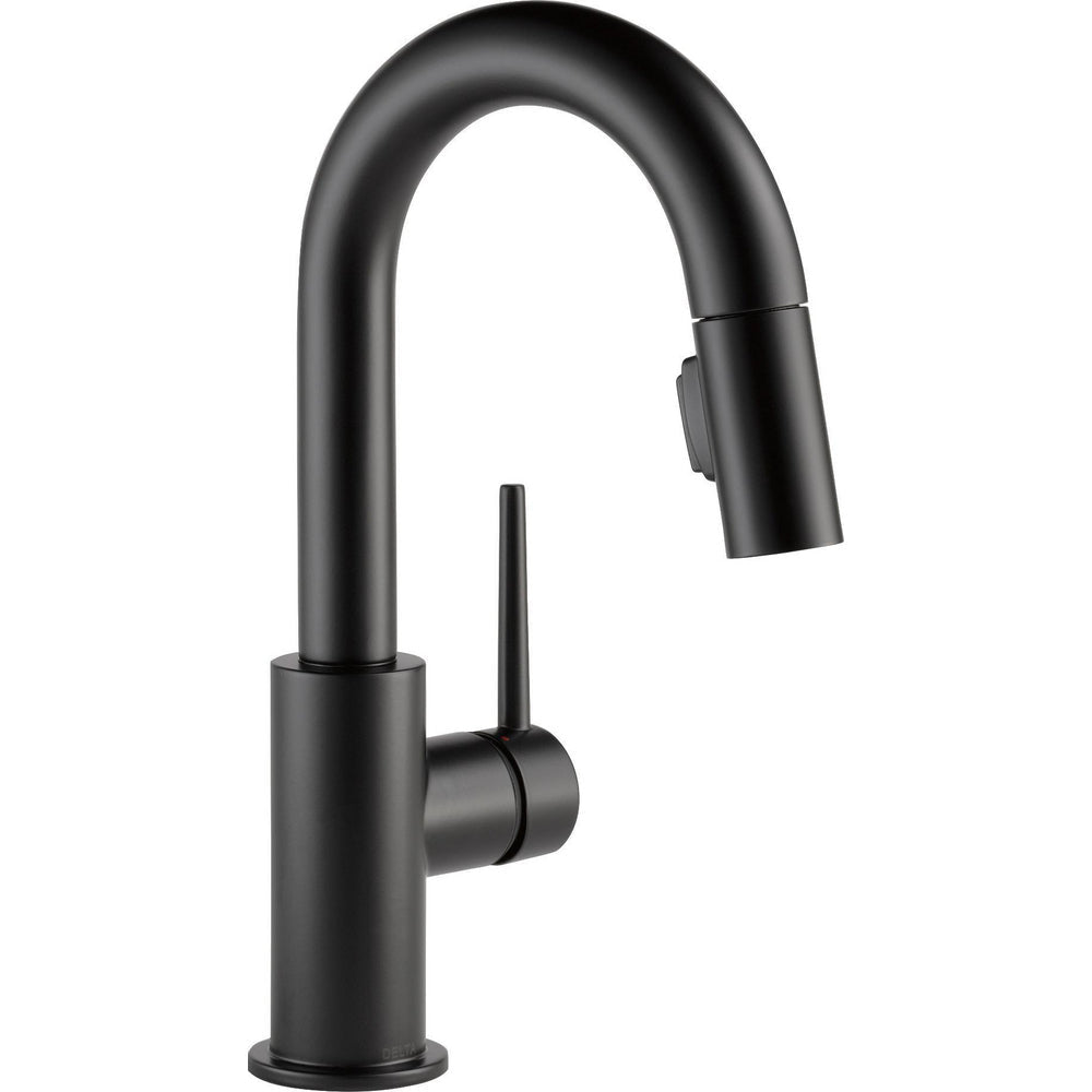 Delta TRINSIC Single Handle Pull-Down Bar / Prep Faucet- Matte Black