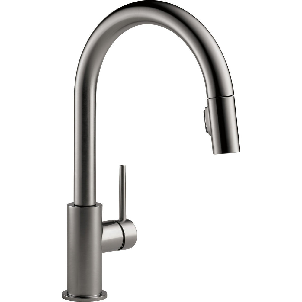 Delta TRINSIC Single Handle Pull-Down Kitchen Faucet- Black Stainless