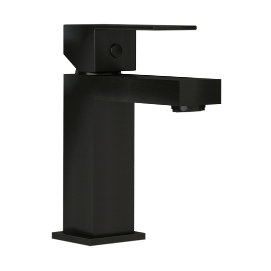 Rubi Quatro 5.37" Single Lever Bathroom Sink Faucet- Matte Black