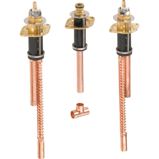 Delta Two Handle Flexible Mount Brass End Valves