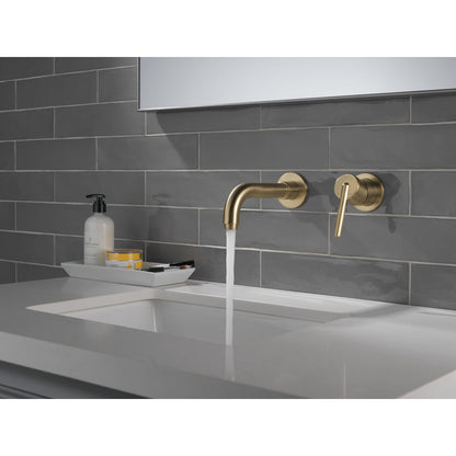 Delta TRINSIC Single Handle Wall Mount Bathroom Faucet Trim -Champagne Bronze (Valves Sold Separately)