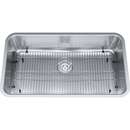 Kindred Single Bowl 32.75" x 18.75" Undermount Kitchen Sink Stainless Steel - Renoz