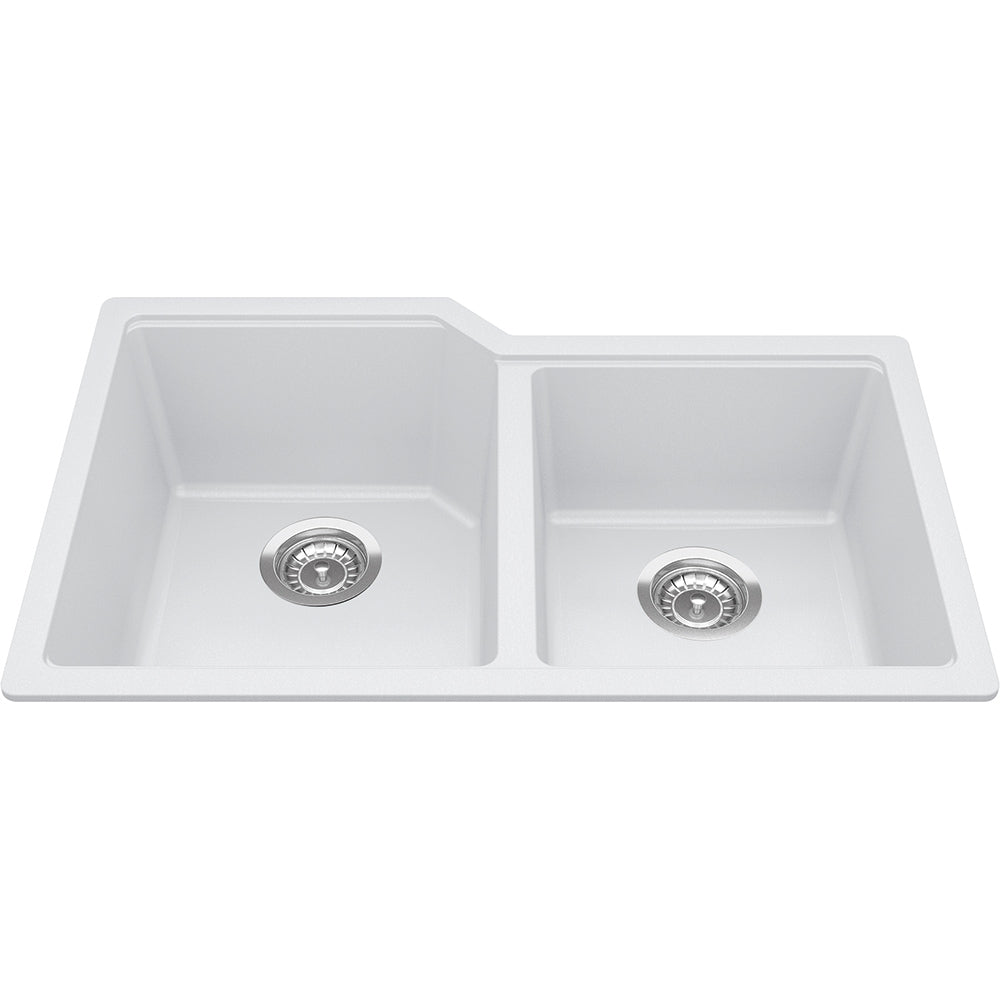 Kindred Granite Series 30.69" x 19.69" Undermount Single Bowl Granite Kitchen Sink in Polar White - Renoz