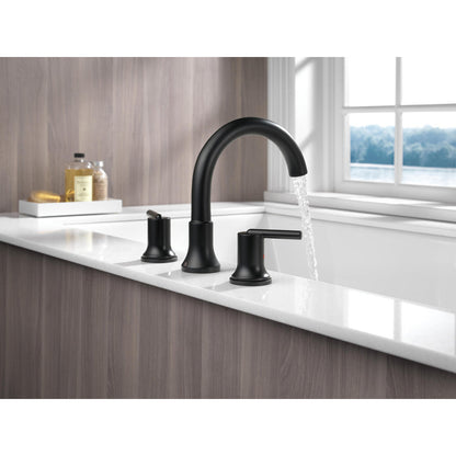 Delta TRINSIC 3 Hole Roman Tub Filler Trim -Matte Black (Valves Sold Separately)