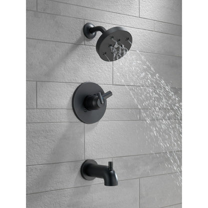 Delta TRINSIC Monitor 17 Series H2Okinetic Tub & Shower Trim -Matte Black (Valve Sold Separately)