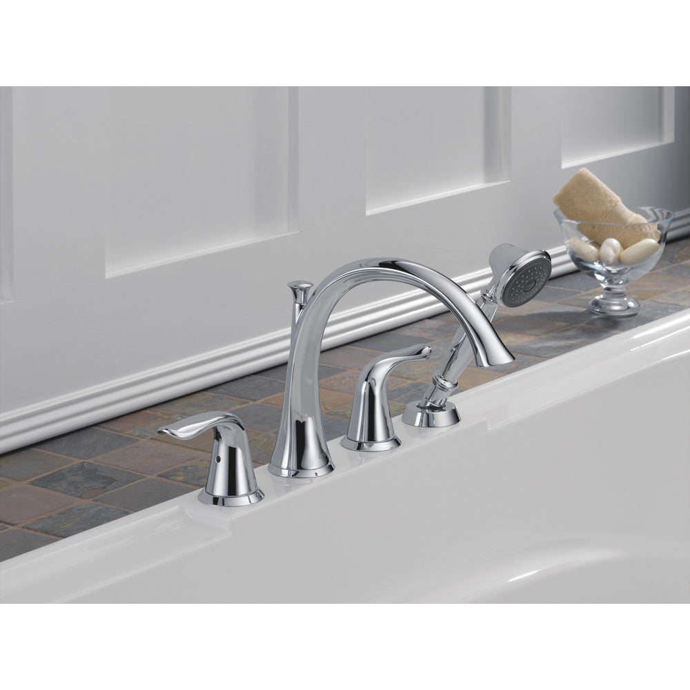 Delta LAHARA Roman Tub Filler with Handshower Trim -Chrome