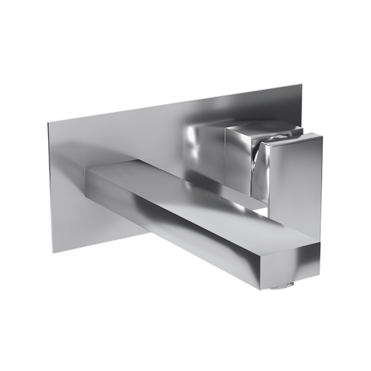 Rubi Quatro 9" Wide Wall Mount Bathroom Sink Faucet- Chrome