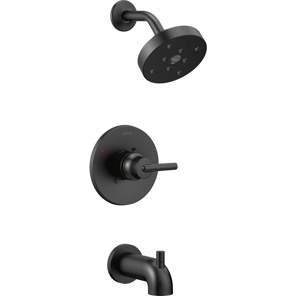 Delta TRINSIC Monitor 14 Series Tub & Shower Trim -Matte Black (Valve Sold Separately)