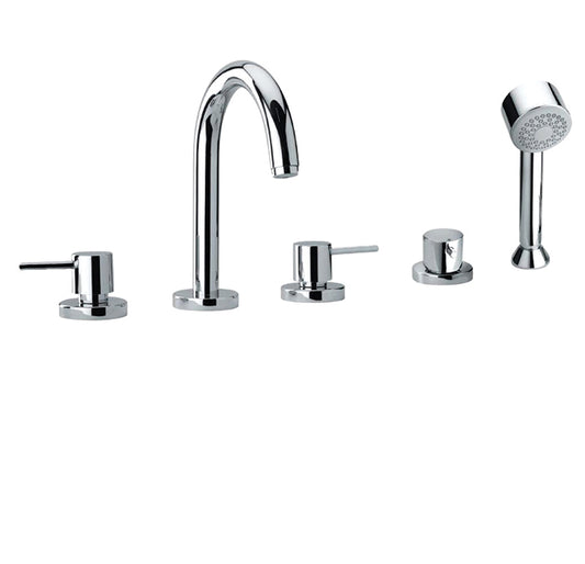 Cabano  5 Piece Deck Mount Tub Filler With Hand Shower