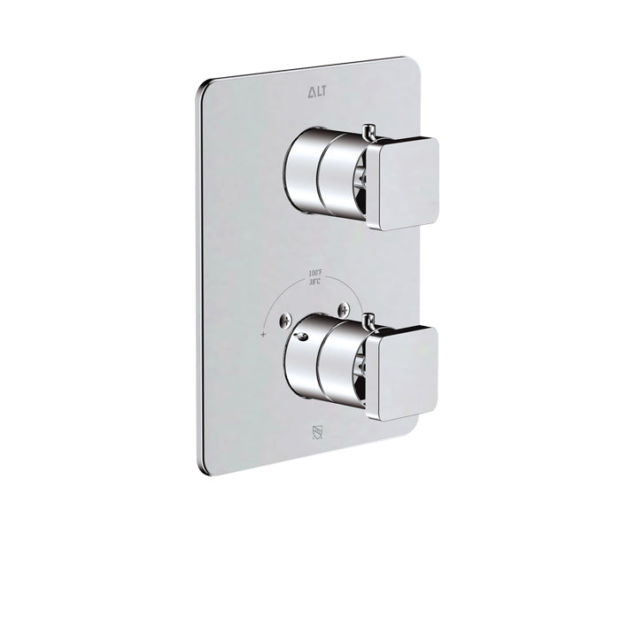 ALT RIGA Trim Set For Thermostatic Valve With 3-Way Diverter Non-Shared Functions 20883