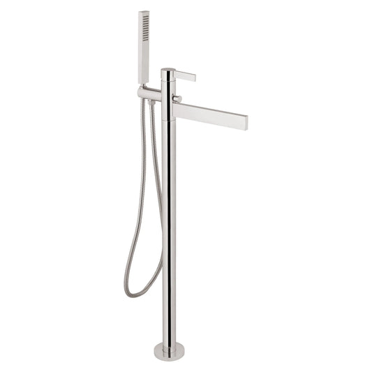 Aquadesign Products Floor Mount Tub Filler (Caso 700018) - Polished Nickel