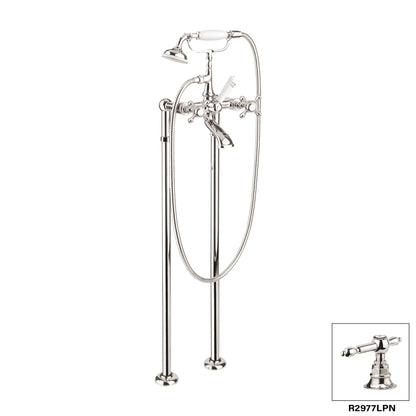 Aquadesign Products Floor Mount Tub Filler (Julia R2977) - Polished Nickel