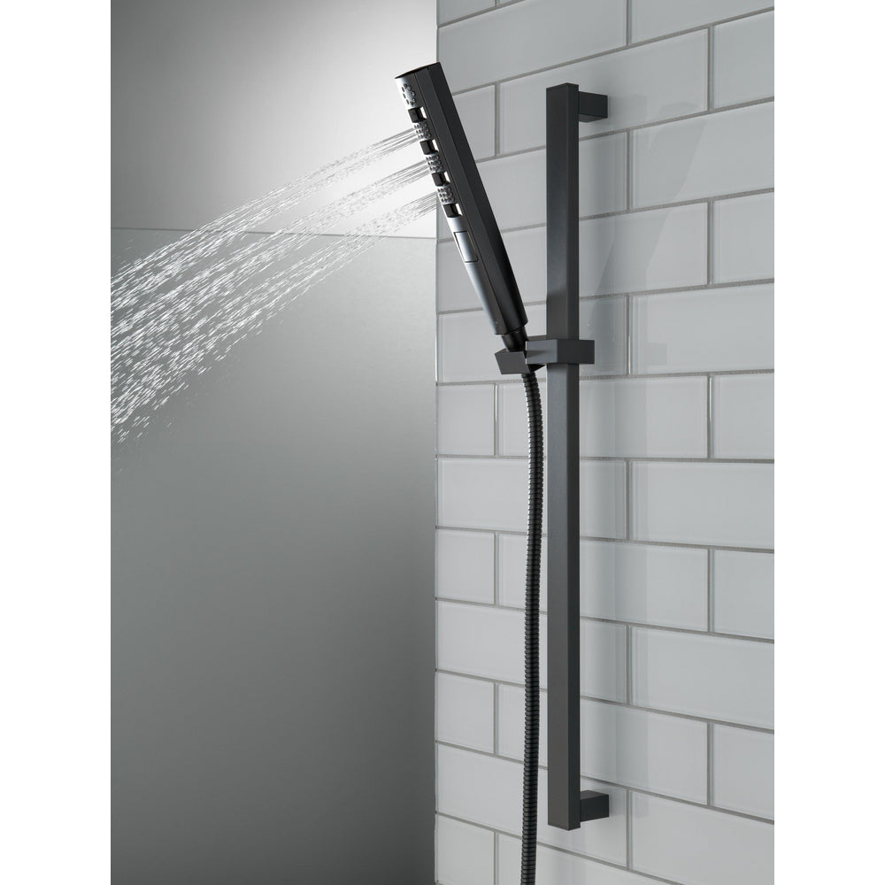 Delta H2Okinetic Hand Shower 1.75 GPM w/Slide Bar 4S- Matte Black