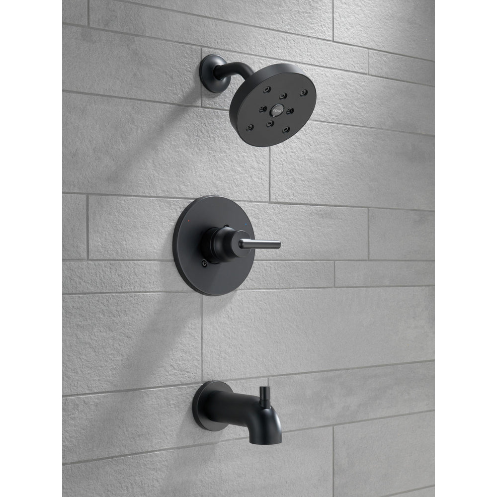 Delta TRINSIC Monitor 14 Series Tub & Shower Trim -Matte Black (Valve Sold Separately)