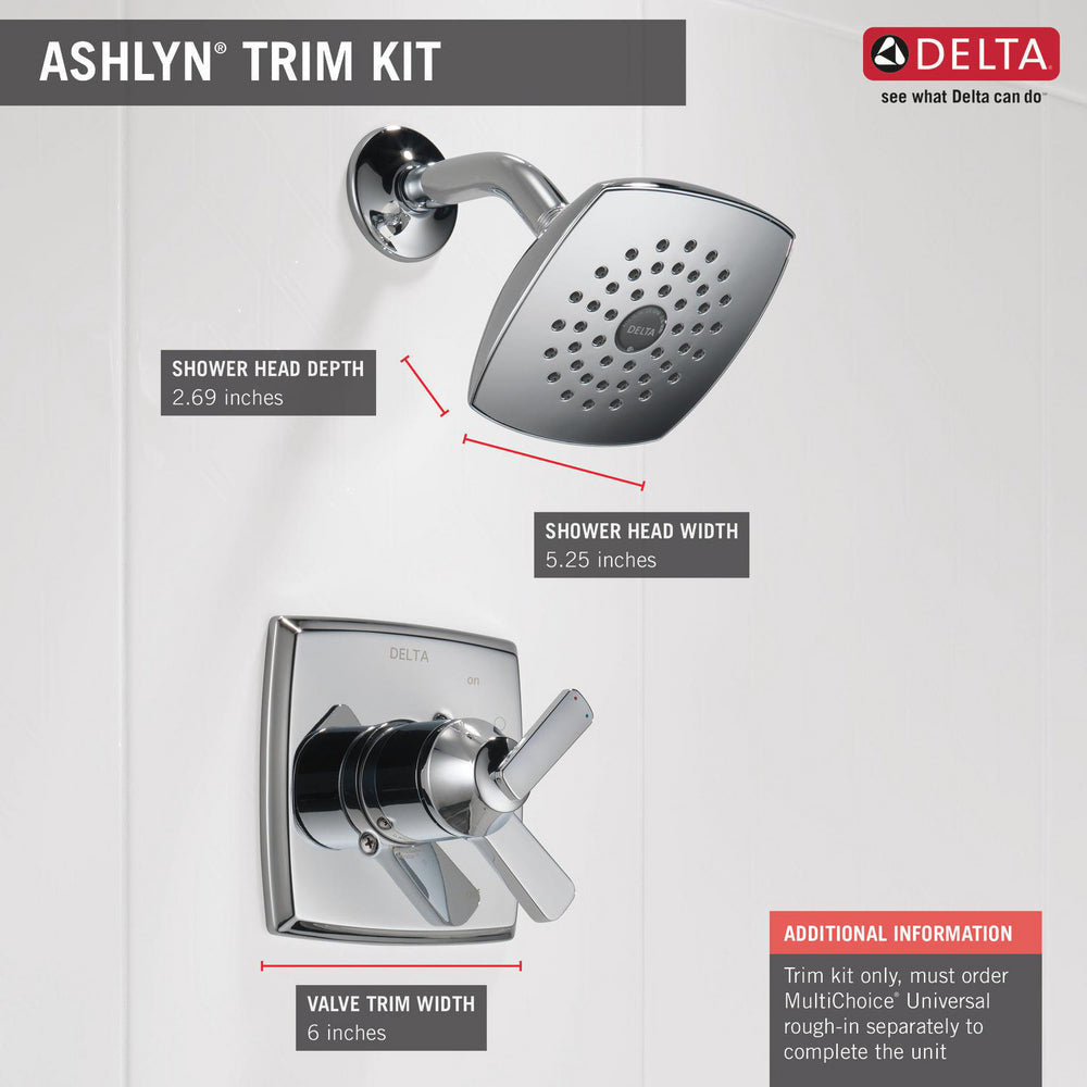 Delta ASHLYN Monitor(R) 17 Series Shower Trim -Chrome (Valve Sold Separately)