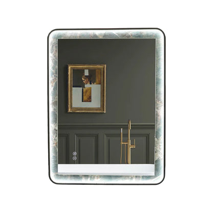 Kodaen Infinity Rd Singtered Stone Bathroom LED Vanity Mirror (Amazon Green Background) - LEDBMF217GSLAB