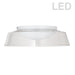 Dainolite 35W LED Matte White Flush Mount with Clear Glass - Renoz