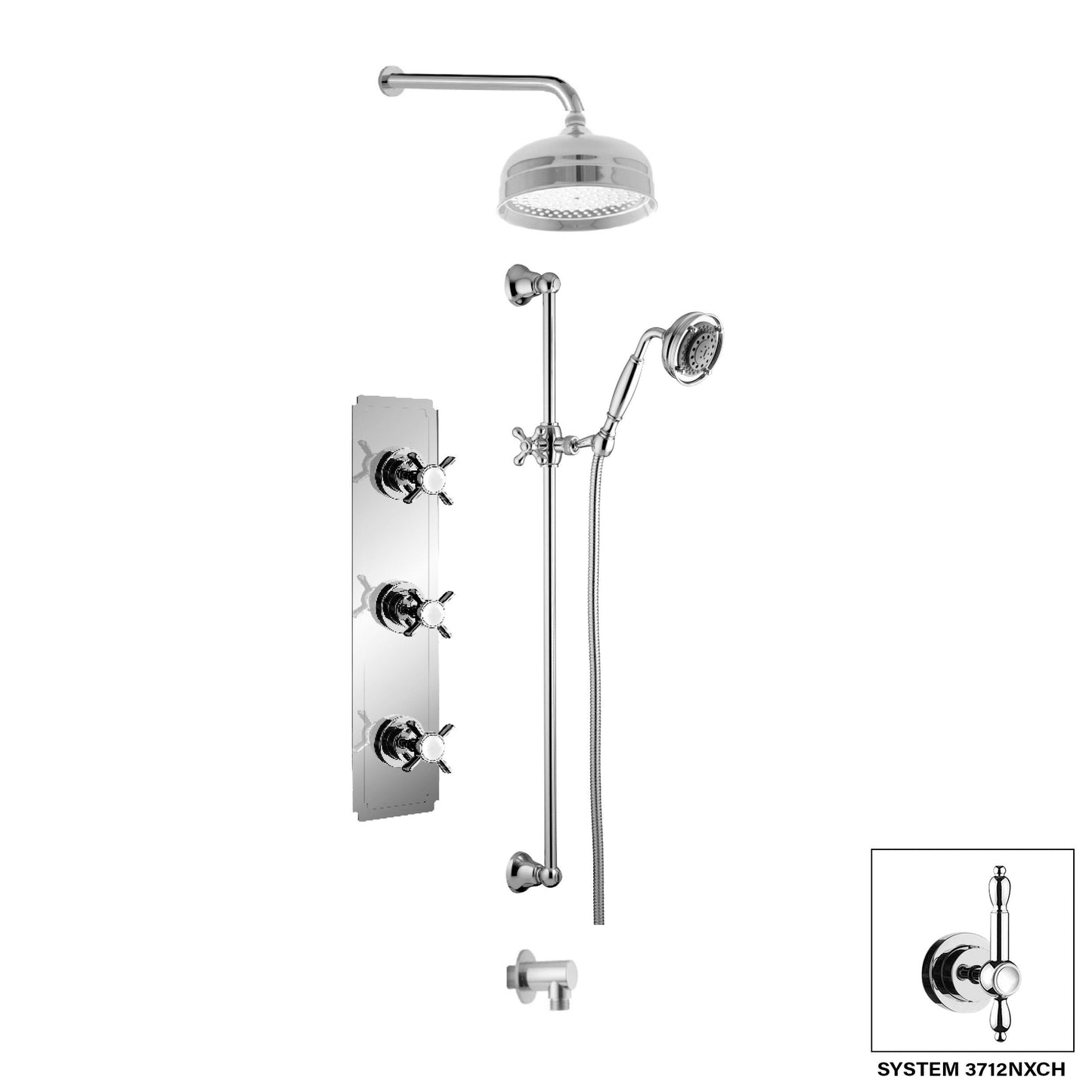 Aquadesign Products Shower Kits (Nostalgia 3712NX) - Chrome