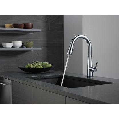 Delta ESSA Single Handle Pull-Down Kitchen Faucet with Touch2O Technology- Arctic Stainless