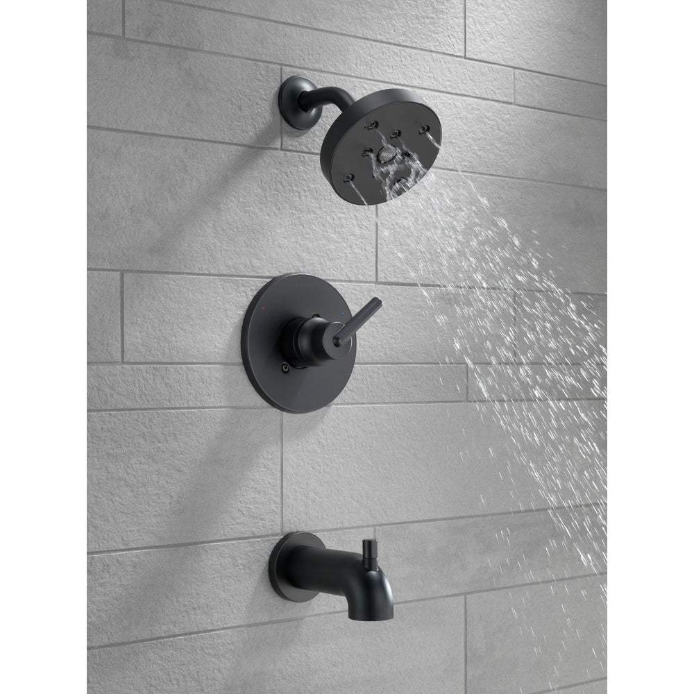 Delta TRINSIC Monitor 14 Series Tub & Shower Trim -Matte Black (Valve Sold Separately)