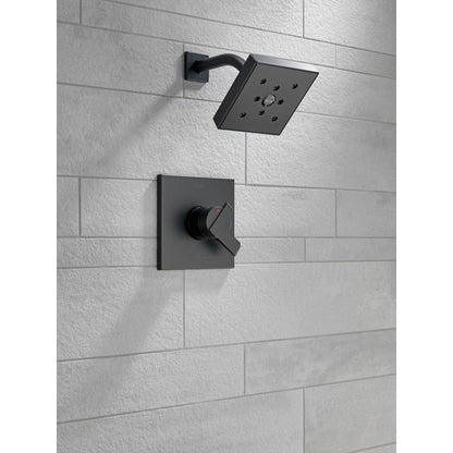 Delta ARA Monitor 17 Series H2Okinetic Shower Trim -Matte Black (Valve Sold Separately)