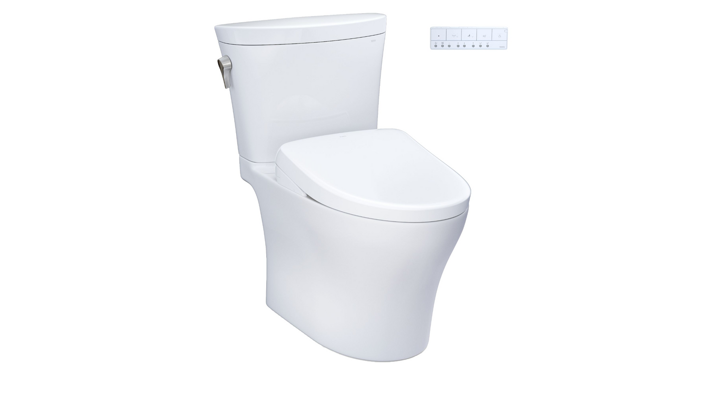 Toto Aquia IV Arc Washlet+ S7A Two Piece Toilet UnIVersal Height 1.28 & 0.9 GPF