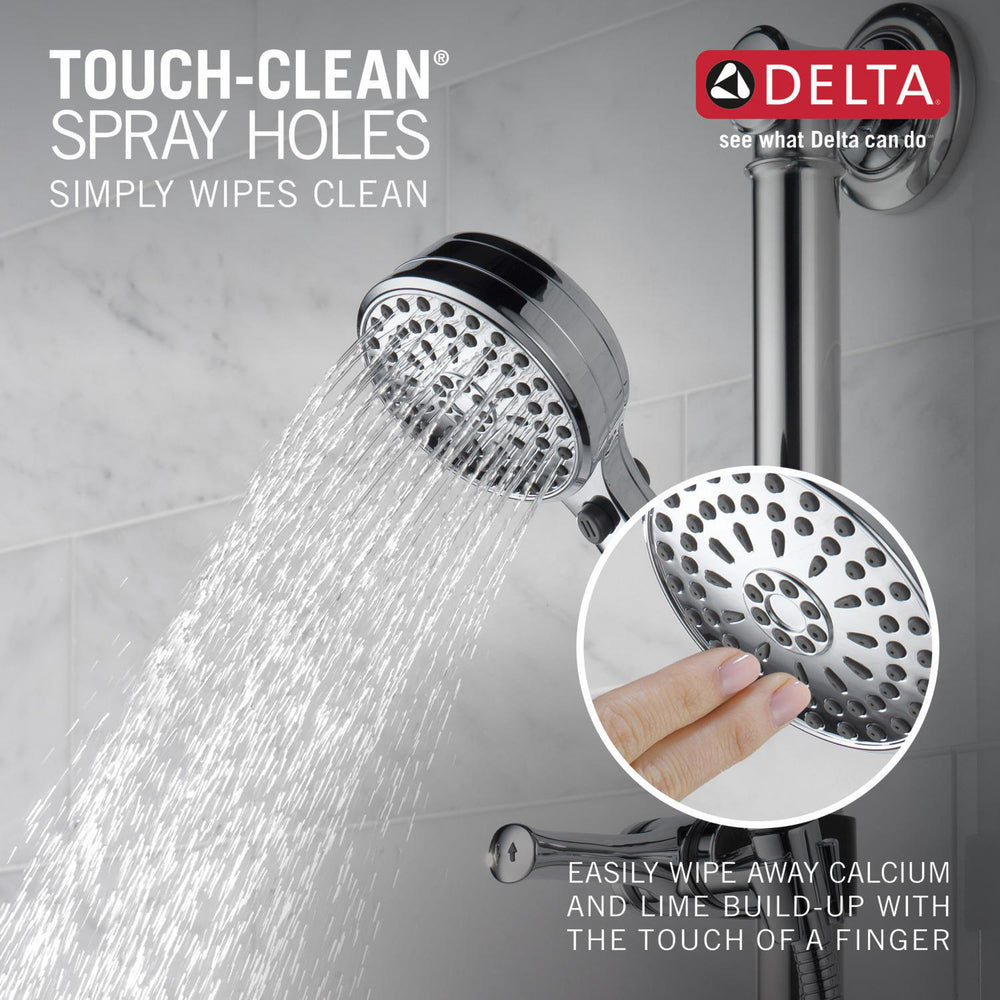 Delta ActivTouch 9-Setting Hand Shower with Traditional Slide Bar / Grab Bar- Chrome