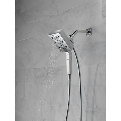 Delta H2Okinetic In2ition 4-Setting Two-in-One Shower- Lumicoat Chrome