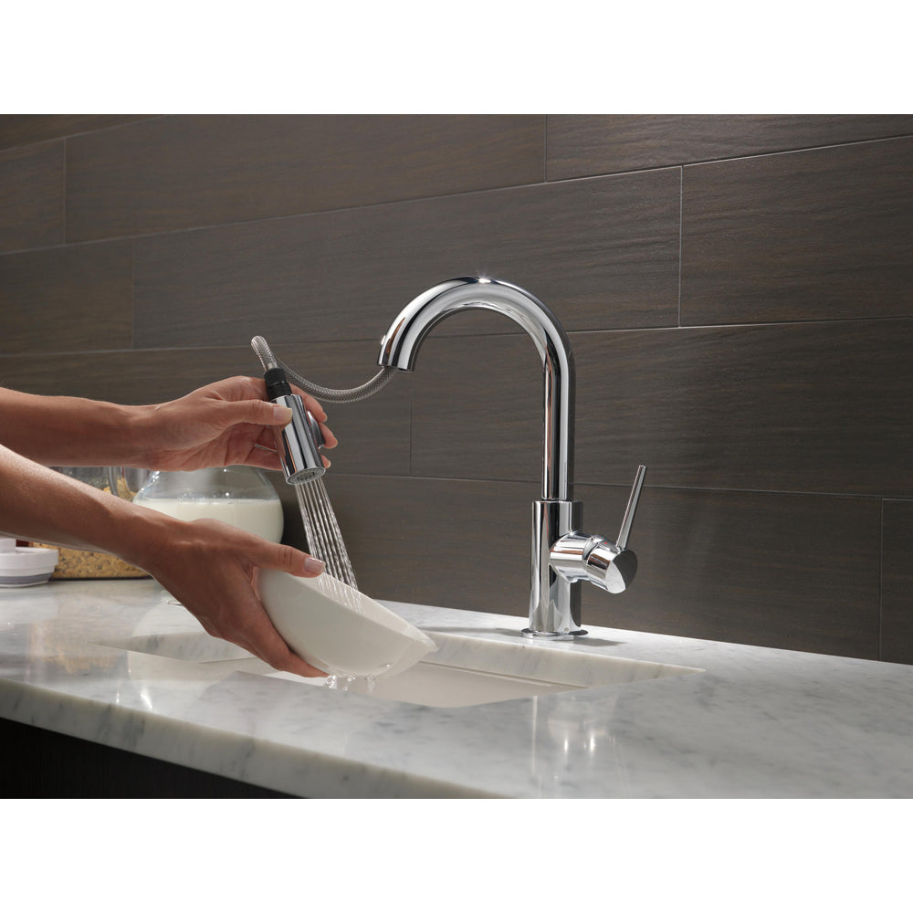 Delta TRINSIC Single Handle Pull-Down Bar / Prep Faucet- Chrome