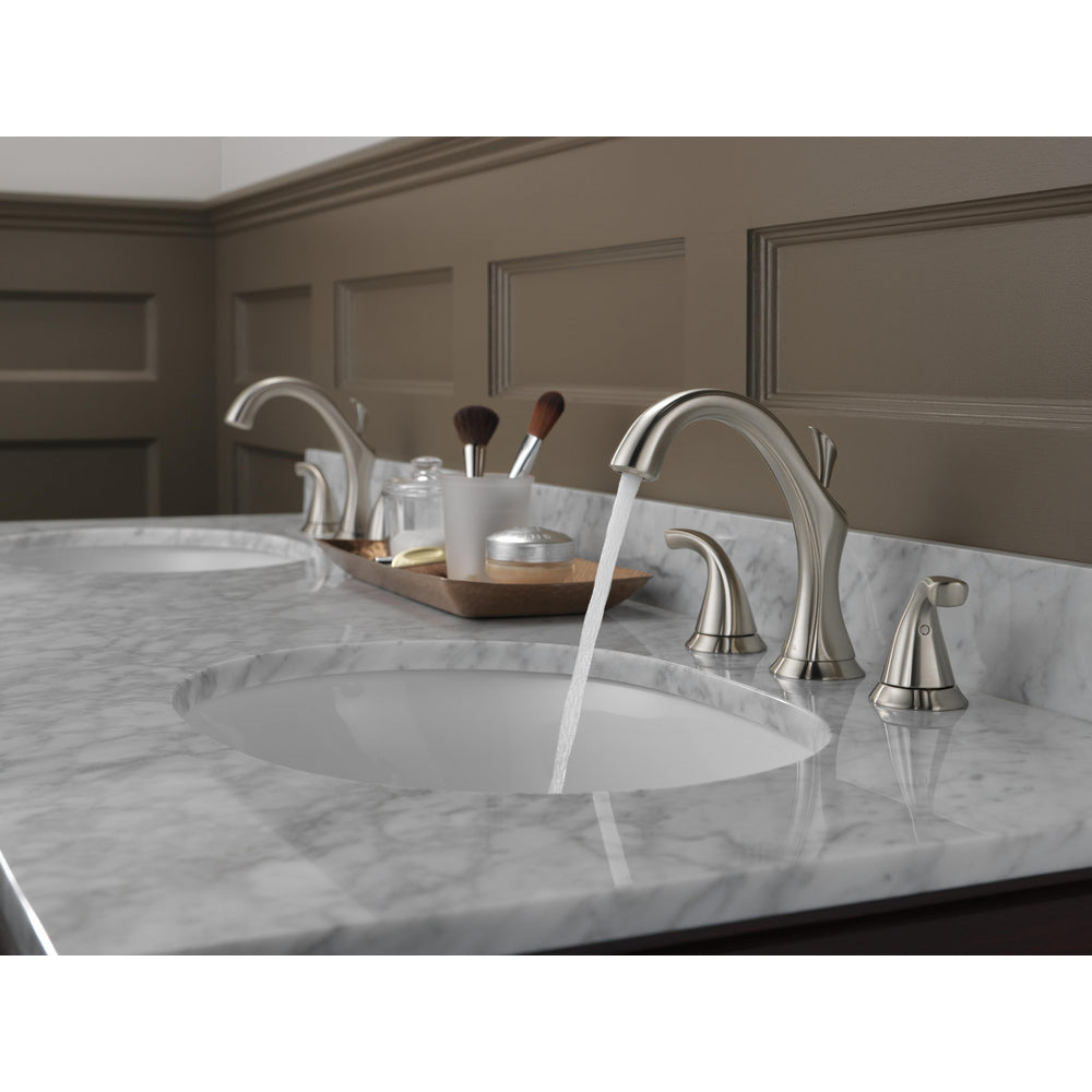 Delta ADDISON Two Handle Widespread Bathroom Faucet- Stainless