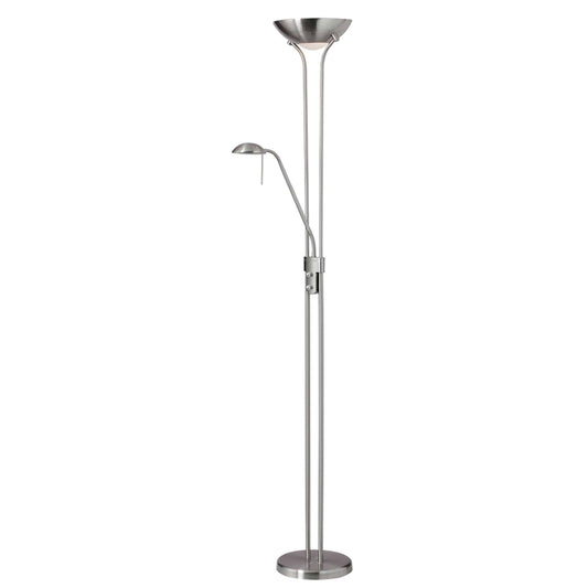 Dainolite Mother/Son Floor Lamp, Satin Chrome - Renoz