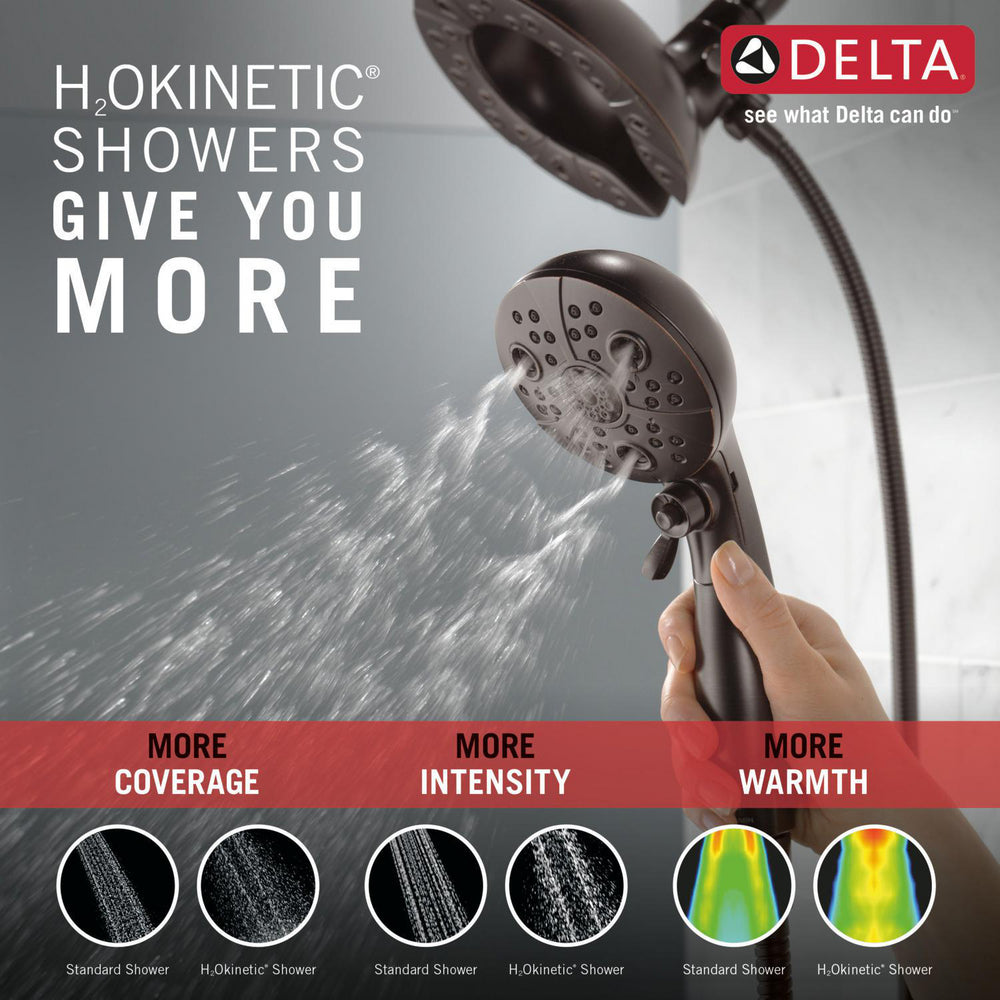 Delta H2Okinetic In2ition 5-Setting Two-in-One Shower- Venetian Bronze