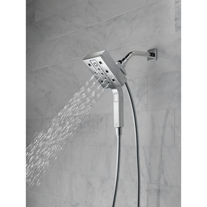 Delta H2Okinetic In2ition 4-Setting Two-in-One Shower- Lumicoat Chrome