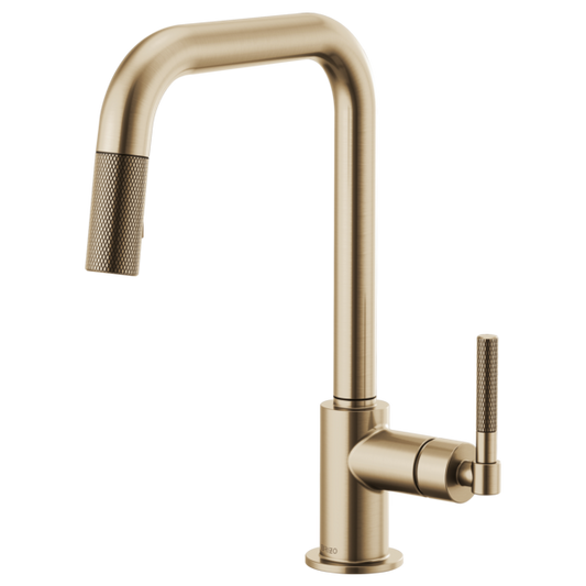 Brizo  LITZE® Pull-Down Faucet with Square Spout and Knurled Handle