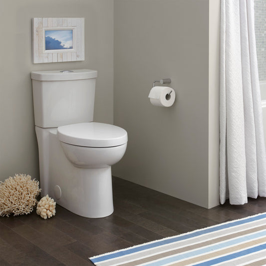 American Standard Studio Skirted Two-Piece Dual Flush 1.6 gpf/6.0 Lpf and 1.1 gpf/4.2 Lpf Chair Height Elongated Toilet With Seat