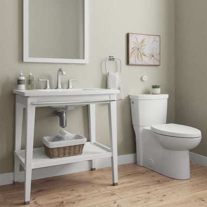 American Standard Studio Touchless Skirted Two-Piece 1.28 gpf/4.8 Lpf Chair Height Elongated Toilet with Seat