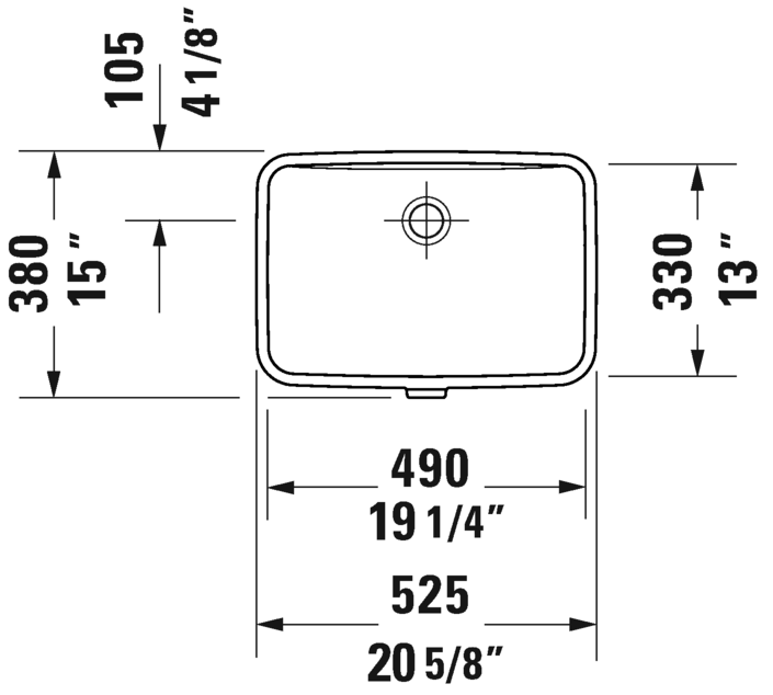 Duravit Under Counter Mounted Basin 19 1/4