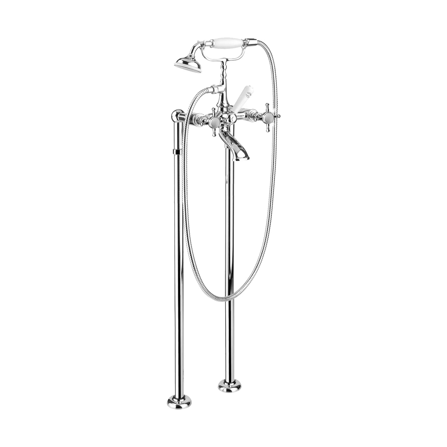 Aquadesign Products Floor Mount Tub Filler (Queen R2975X) - Chrome