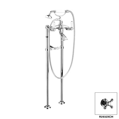 Aquadesign Products Floor Mount Tub Filler (Colonial R2932L) - Chrome