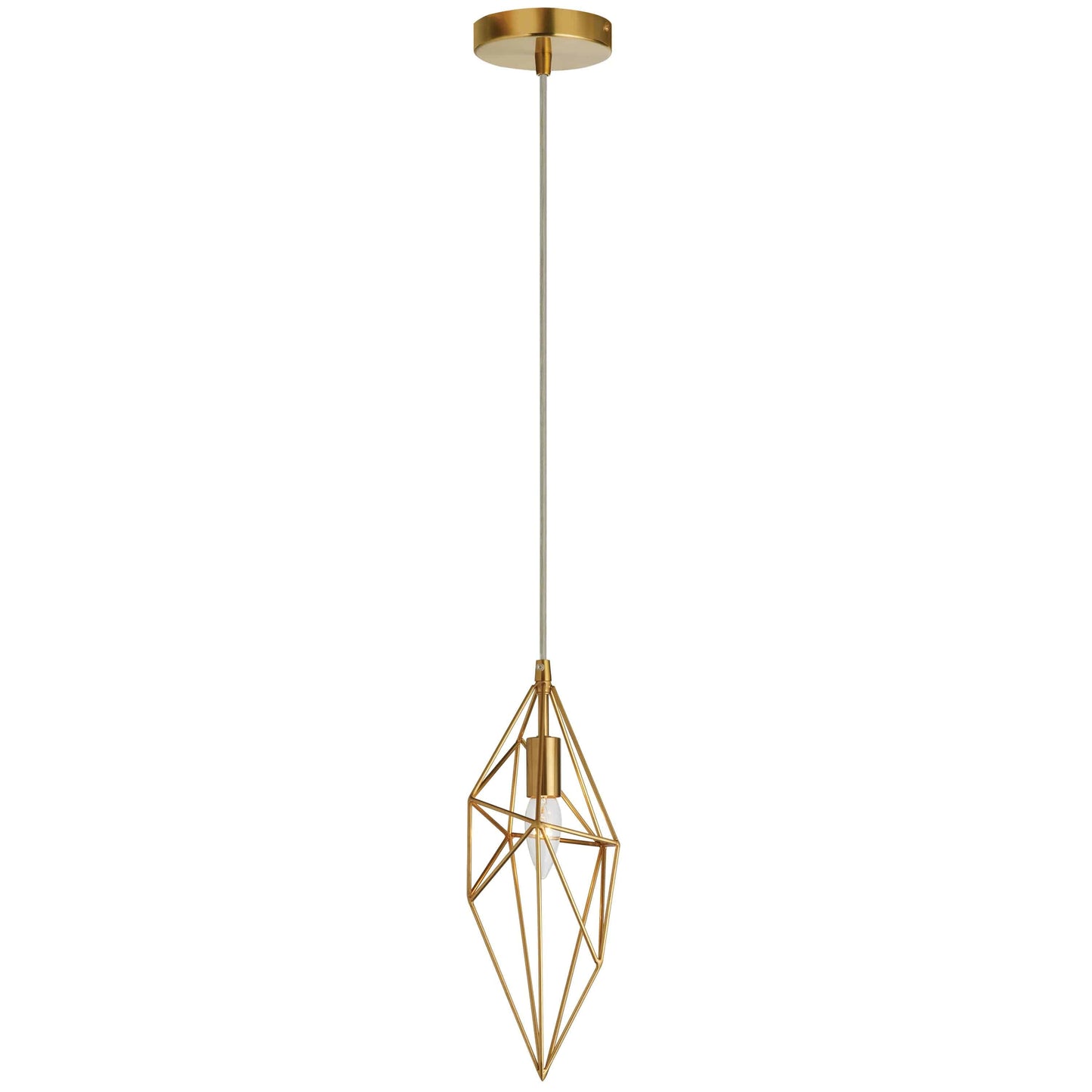 Dainolite 1 Light Incandescent Pendant, Aged Brass Finish - Renoz