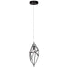 Dainolite 1 Light Incandescent Pendant, Black Finish - Renoz