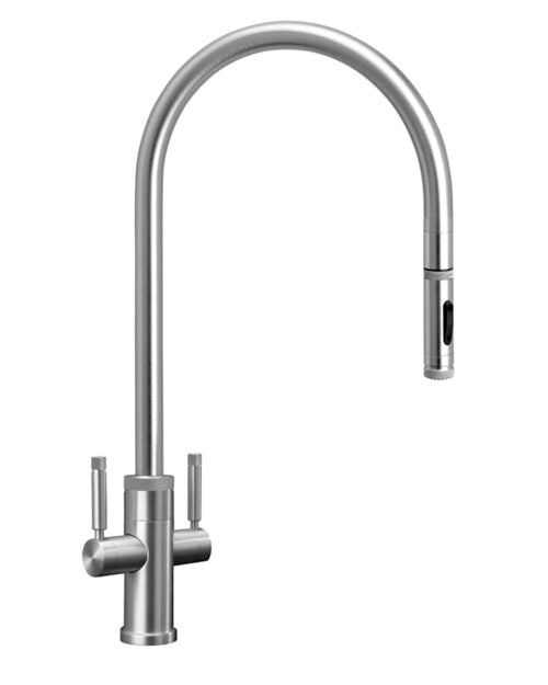 Waterstone Two Handle Industrial Plp Pulldown Faucet – Toggle Sprayer – Angled Spout (9412)