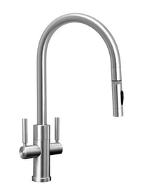 Waterstone Two Handle Modern Plp Pulldown Faucet -toggle Sprayer – Angled Spout (9462)