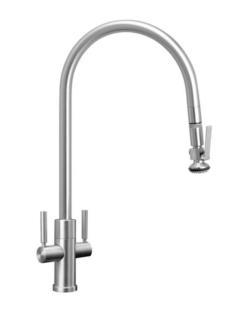 Waterstone Two Handle Modern Extended Reach Plp Pulldown Faucet – Lever Sprayer (9752)