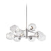 Dainolite 8 Light Pendant, Polished Chrome Finish with Clear Glass - Renoz